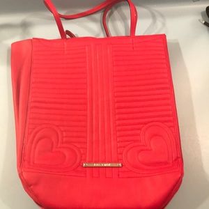 Betsey Johnson Red Quilted Heart Tote
